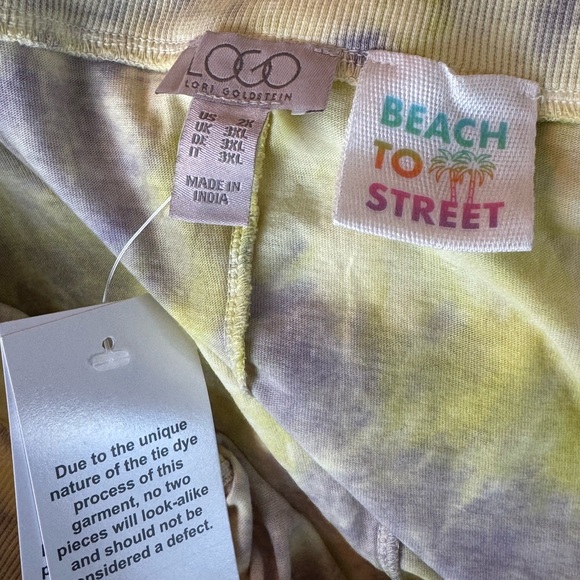 LOGO by Lori Goldstein Benni Beach‎ to Street Tie-Dye Midi Skirt Size 2X NWT - Picture 5 of 5